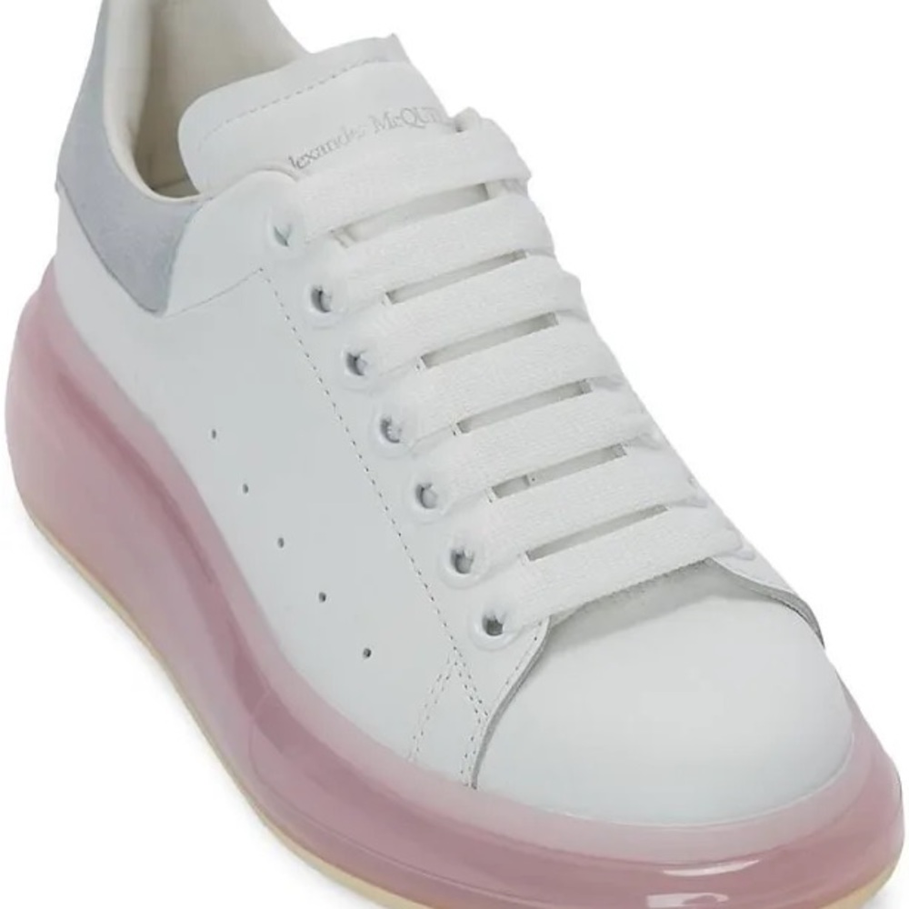Alexander McQueen pink and gray oversized sneakers